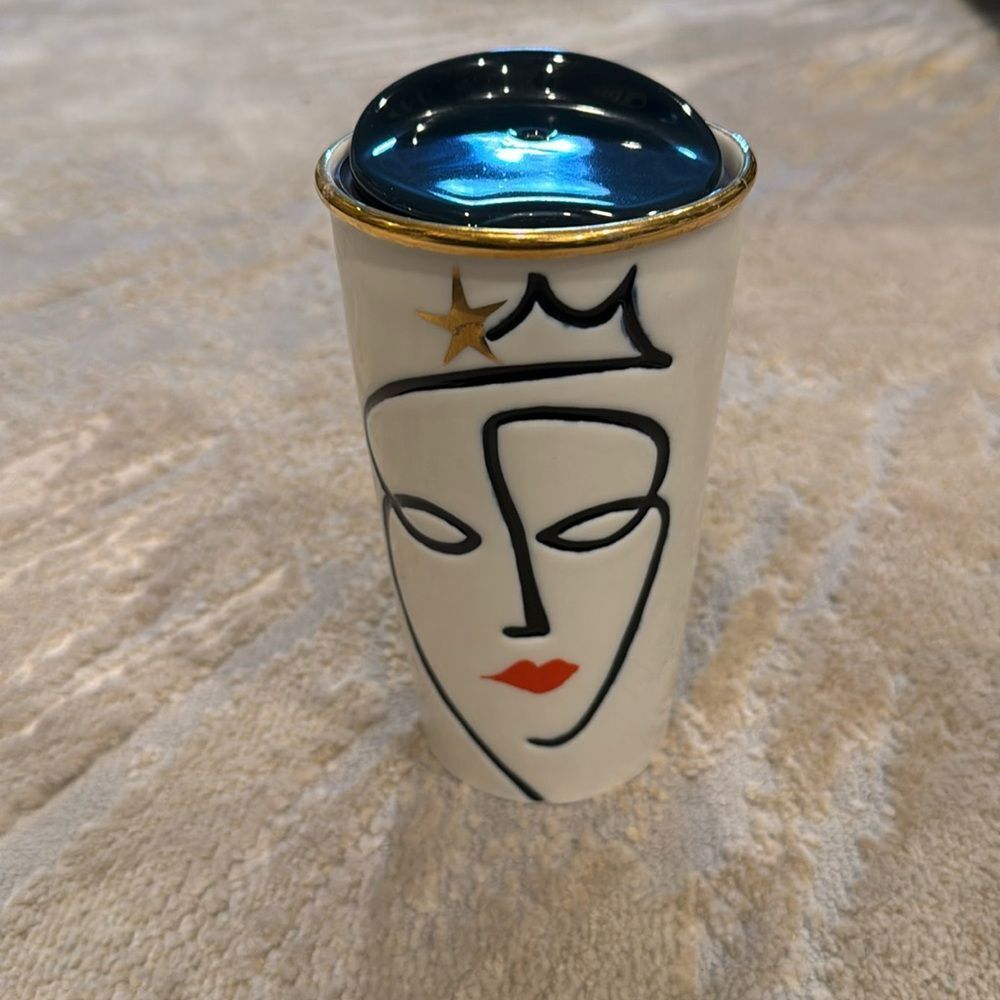 Starbucks 2015 Anniversary Siren Crown Travel Tumbler Mug EUC